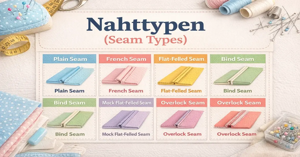 Nahttypen seam types sewing diagram